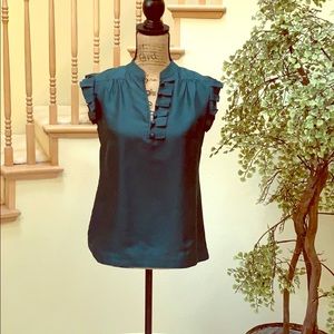 Banana Republic Silk Green Blouse